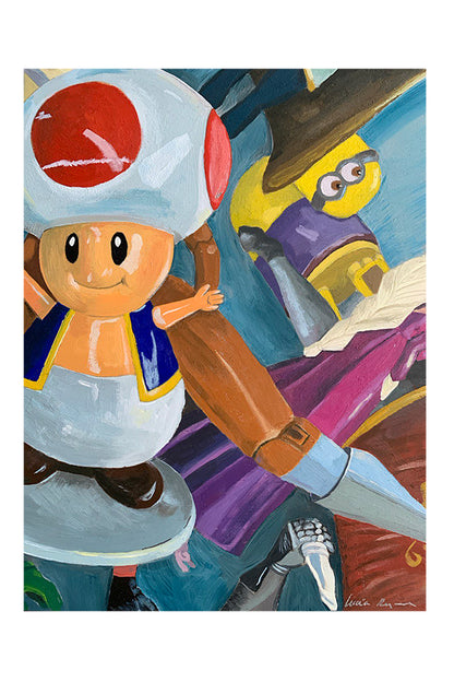 Toad en el Rastro.Pintura oleo sobre tabla de toad en el rastro de mad…