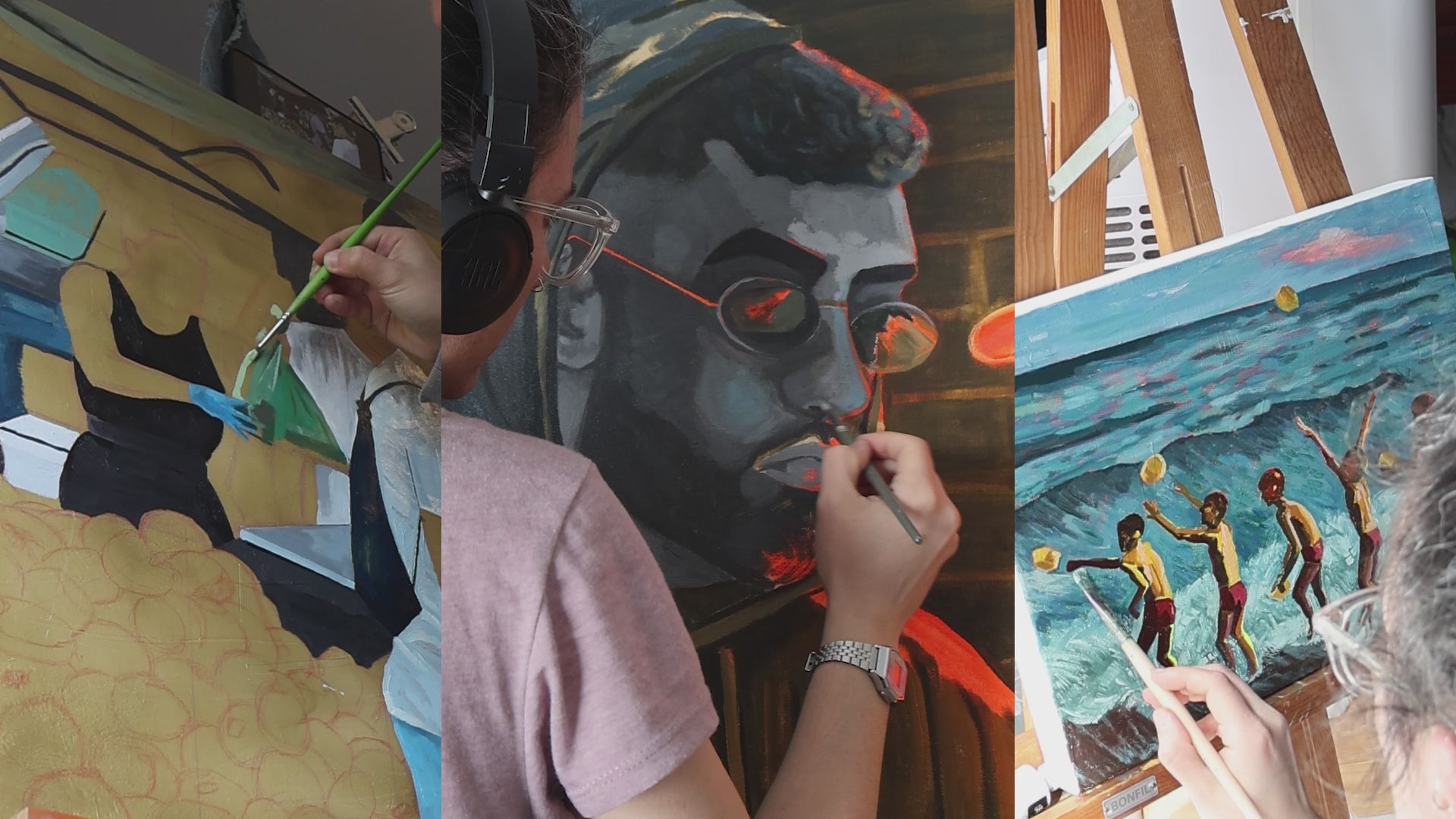 Cargar video: En este video se puede ver como pinto mis cuadros